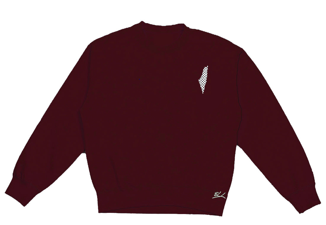 Palestine Keffiyeh Pattern Crewneck - Elrayah
