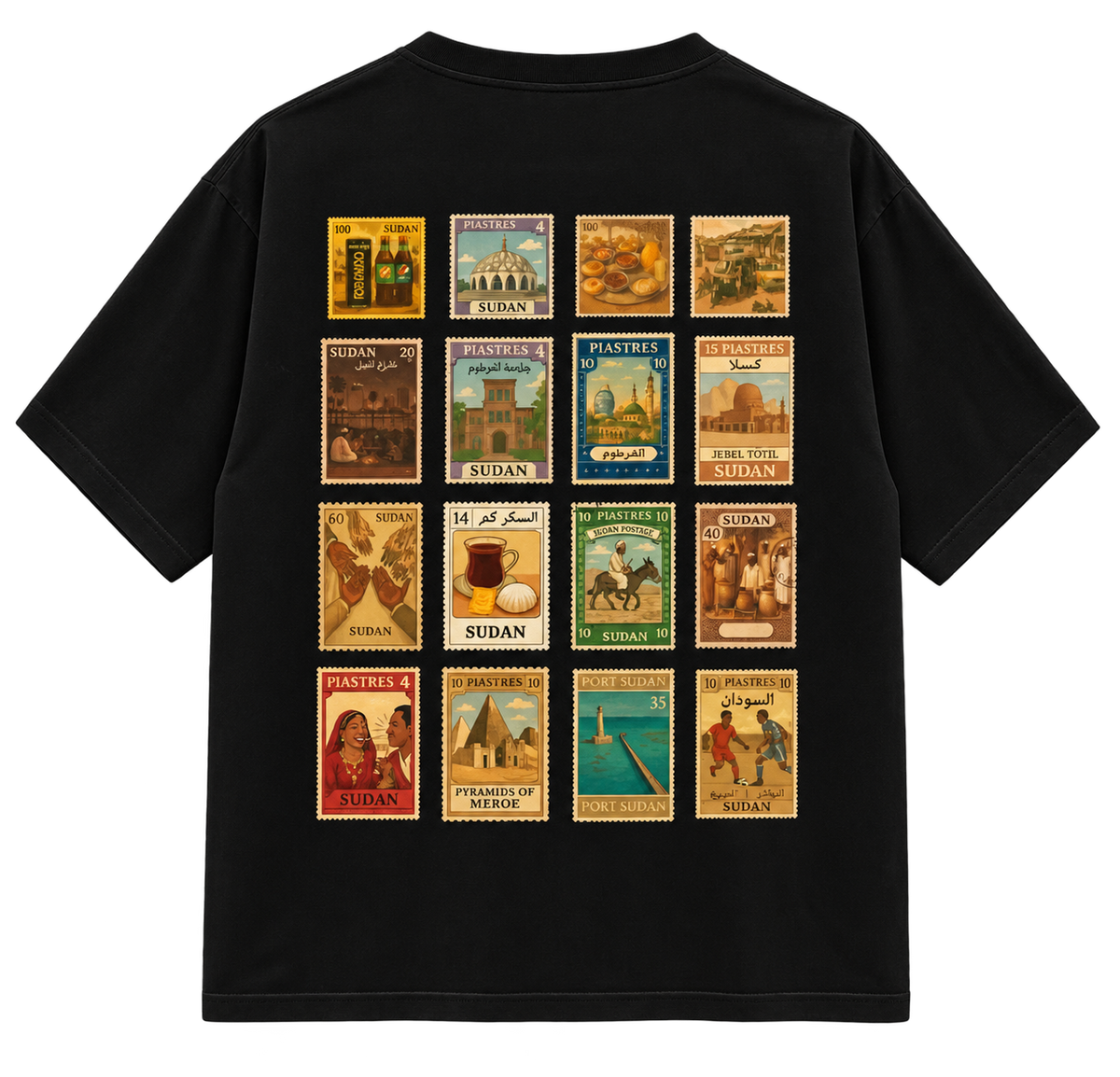 SUDAN NOSTALGIA STAMP T-SHIRT