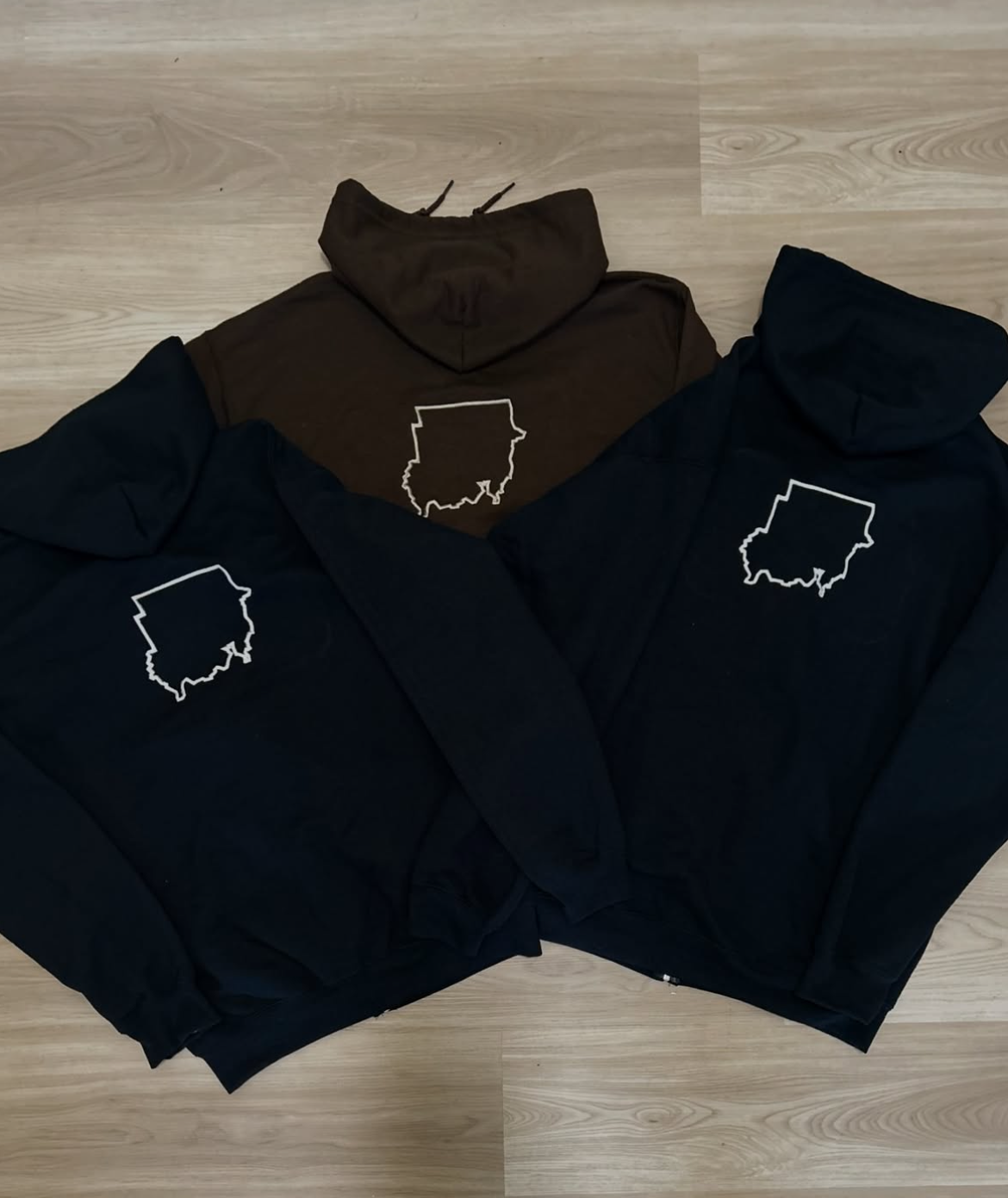 Sudan Country Outline Zip Up Hoodie