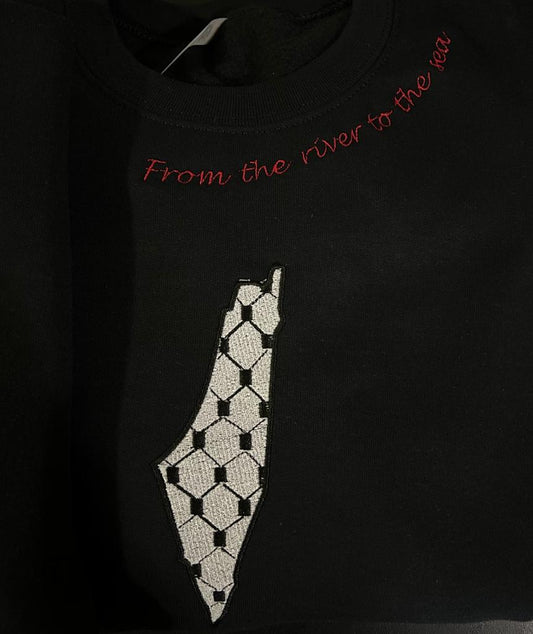 "From the river to the sea" Palestine Crewneck - Elrayah