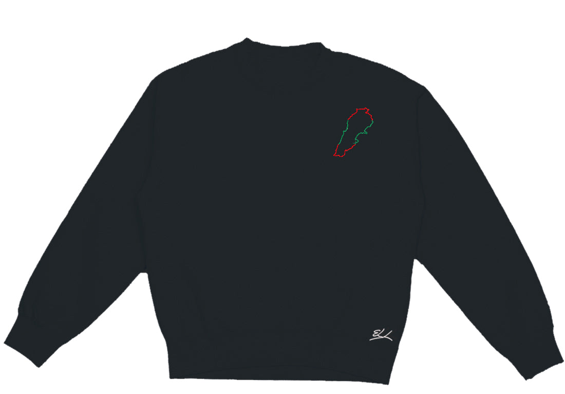 Lebanon Country Outline Crewneck - Elrayah